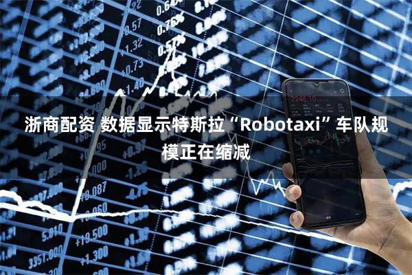 浙商配资 数据显示特斯拉“Robotaxi”车队规模正在缩减